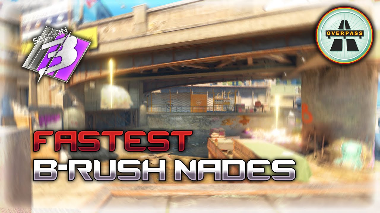FASTEST B-Rush Nades on Overpass (Premier Season 3) #cs2 #counterstrike2 #counterstrike #overpass