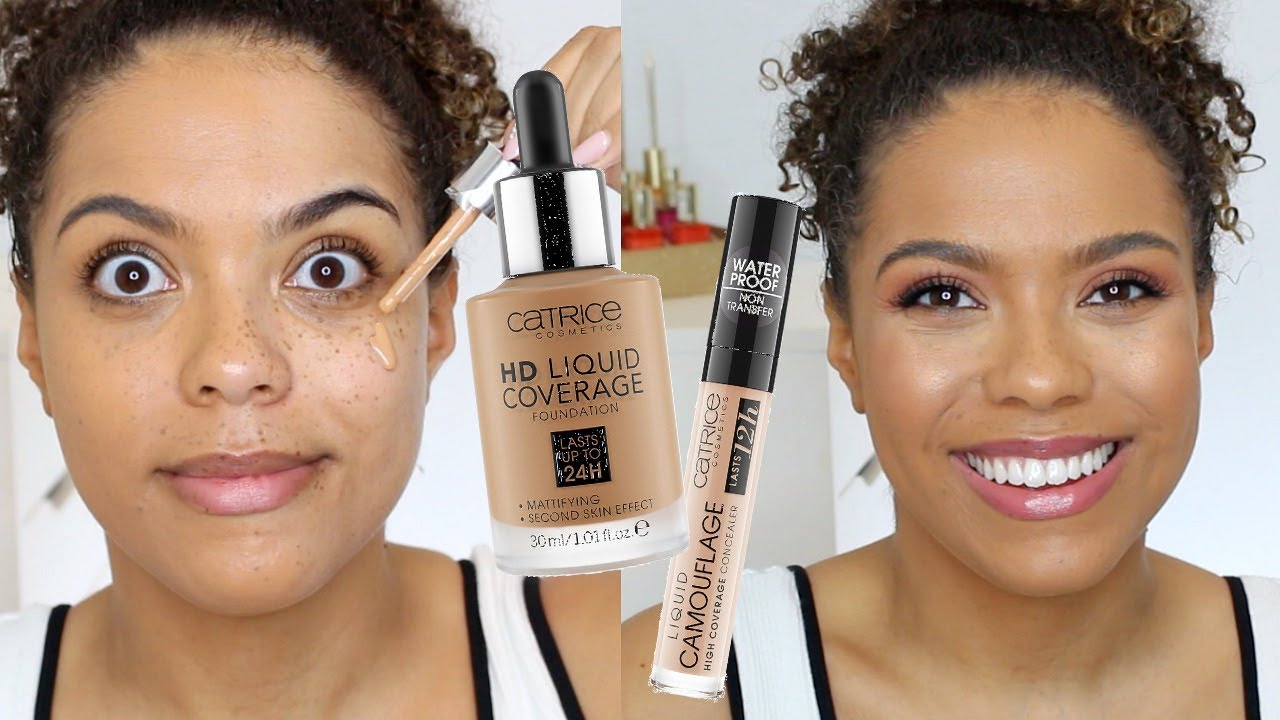 Обзор тональной основы Catrice HD Liquid Coverage Foundation + тест на стойкость!