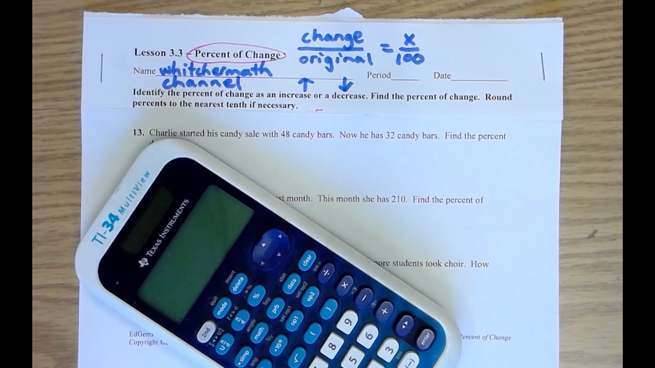 Percent Change Word Problems (Dec 2021)