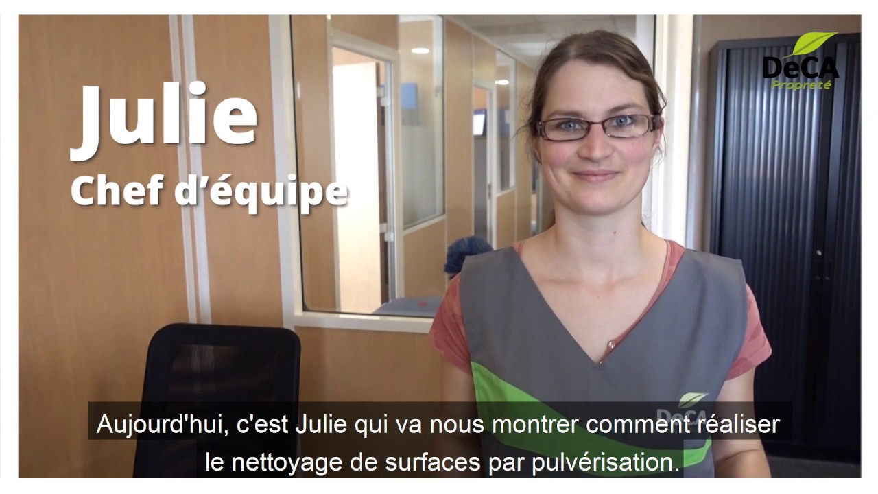 J'apprends - Le nettoyage des surfaces par pulvérisation