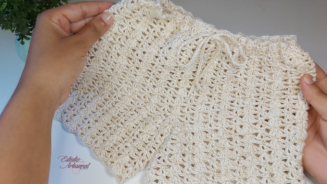 Moda infantil | macacão de crochet | parte 1 shorts | tal mãe tal filha | Idade 3 anos