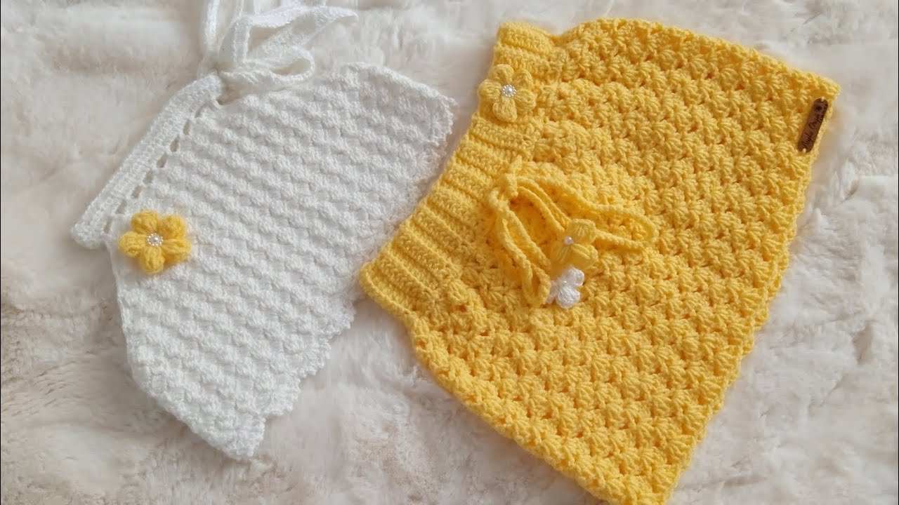 Blusa em crochê infantil de 2 a 4 anos/Conjunto.