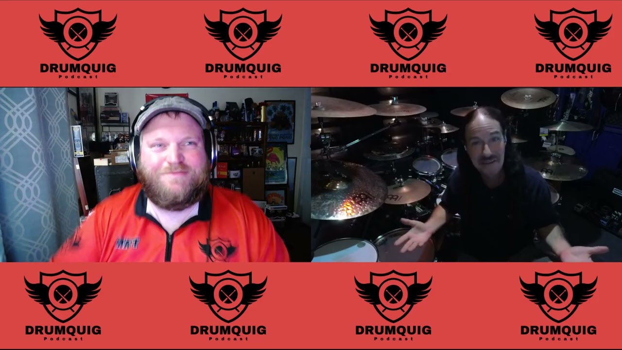 DrumQuig Podcast Episode 13 featuring metal drumming legend, Derek Roddy!