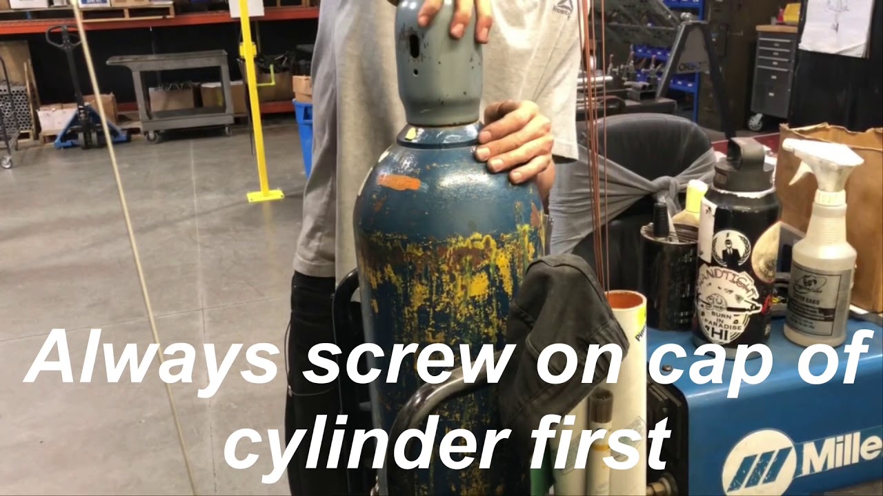 Welding Gas Cylinder Transport and Gauge Reading