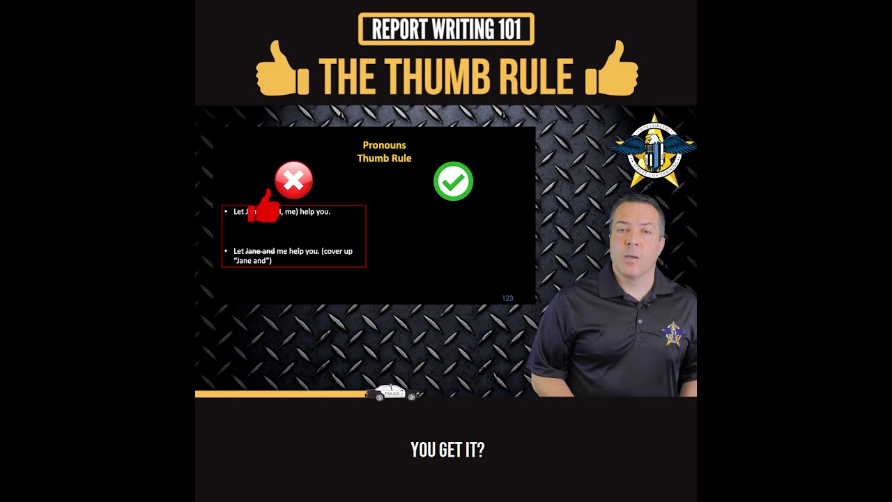 The Thumb Rule-Report Writing 101 #shorts