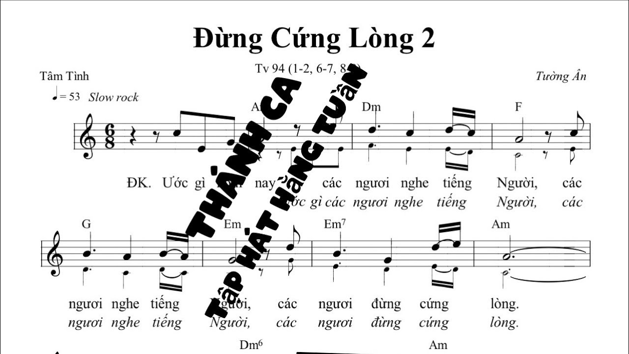 TV 94 Đừng Cứng Lòng 2 - Tường Ân | CN 3 Mùa Chay Năm A #tcthht #thanhcataphathangtuan 