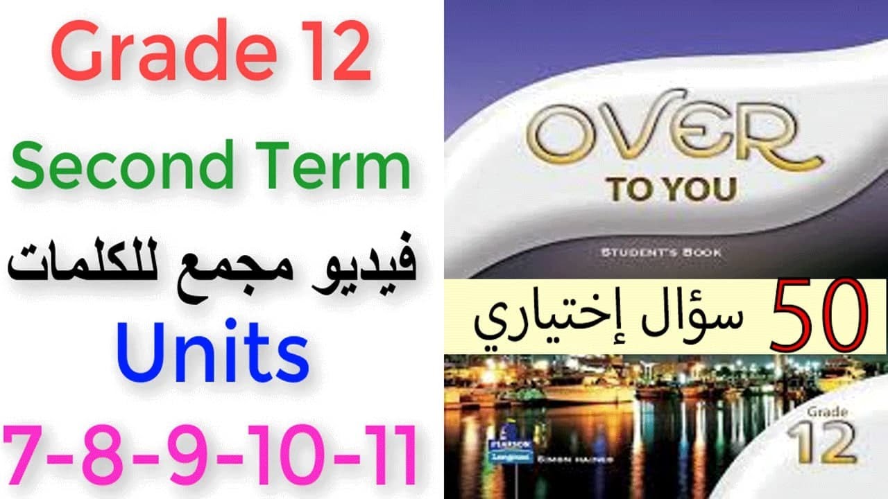 جميع كلمات الوحدات بفيديو واحد/ كلمات الصف الثاني عشر /Grade 12 / All Units / Vocabulary