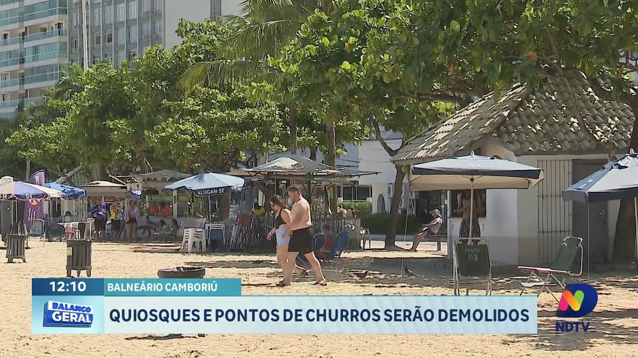 Balneário Camboriú inicia demolição de quiosques na orla