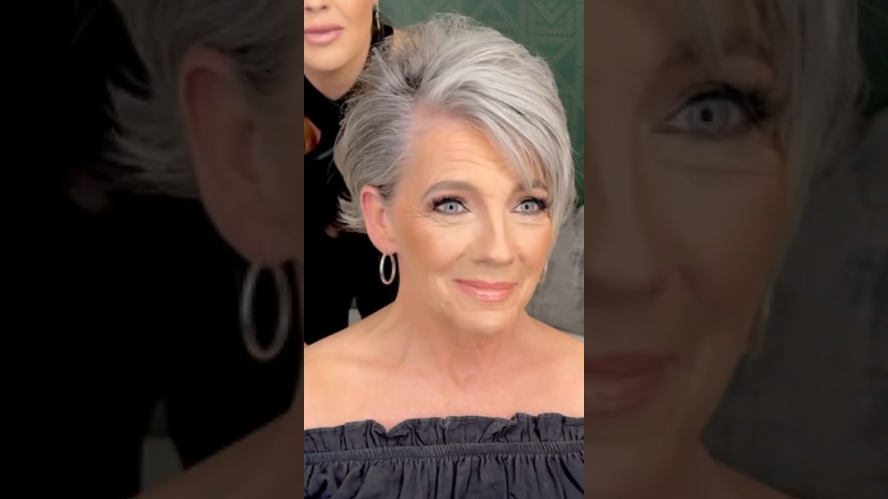 Anti-aging makeup at 75:The secrets of youth and radiant skin! 🎨✨ #haircut #makeup #makeuptutorial
