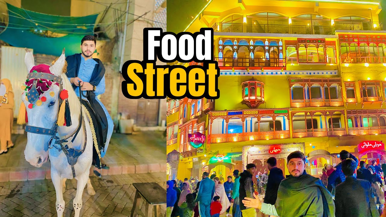 Gore mein pahli bar baitha 😍Holiday enjoy with friends 🥰Food Street 👀