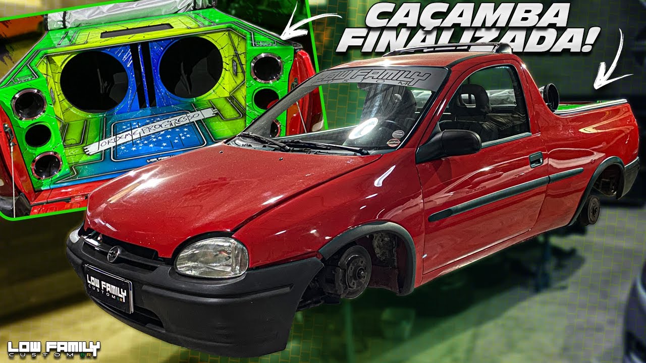 PROJETO 0,0? PICKUP CORSA + KIT SENSOR + PORTA MÓDULO + SOM FORTE C/ CAÇAMBA SOB MEDIDA! EP.108