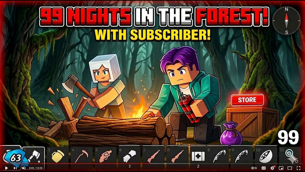 Live 🔴 - Let's survive in 99 nights in the forest #roblox