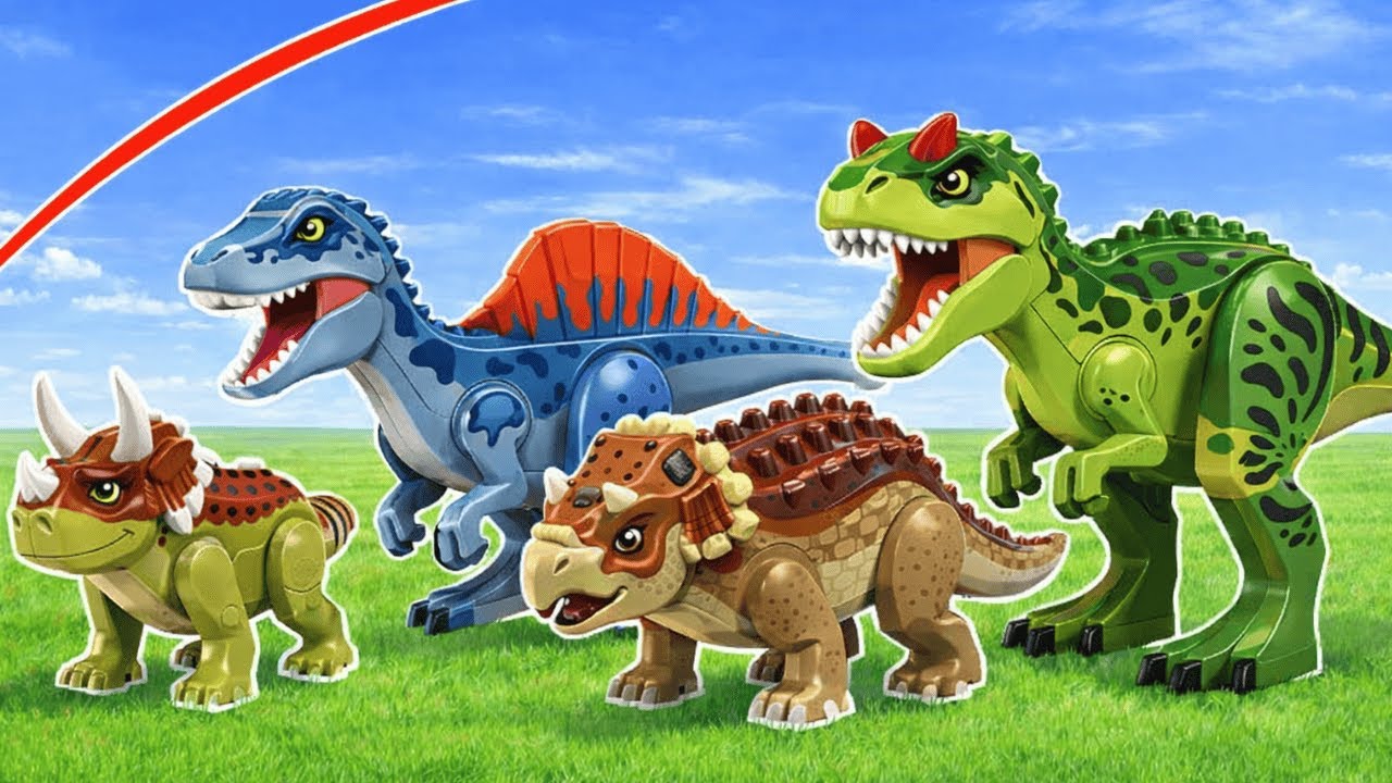 LEGO Dinosaur Experiments Gone Wrong! Giant T-Rex & Spider Dino Chaos