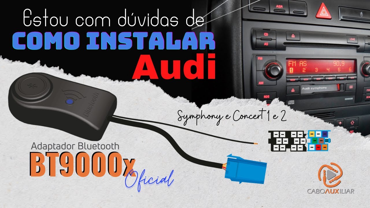 Como instalar o Adaptador Bluetooth BT9000x para Audi Concert & Symphony 1 e 2