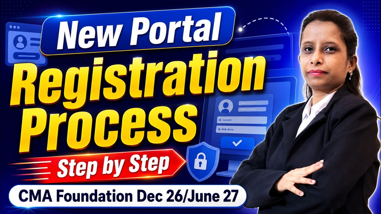 CMA Foundation Registration Process Dec 26/June 27 | How to Register in ICMAI | CMA Registration