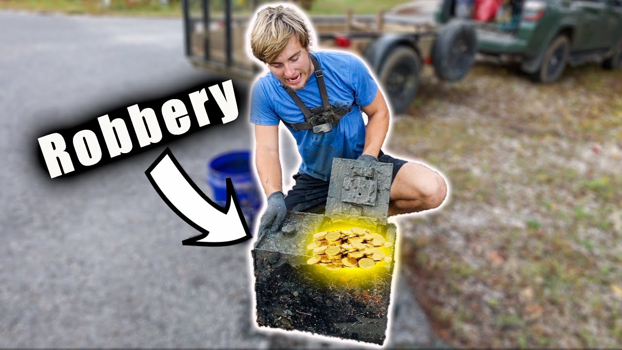 Magnet Fishing Gone Crazy - We Just Discovered A ROBBERY While Magnet Fishing (Opening Stolen Safe)