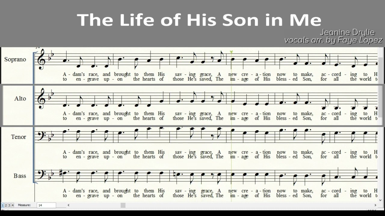 The Life of His Son in Me | SATB | Alto