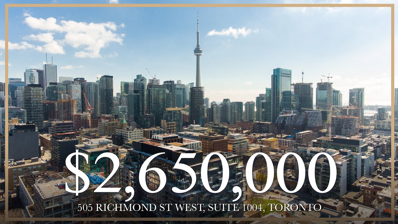 $2,650,000 - Corner Unit In Waterworks Condos - 505 Richmond St West, Suite 1004, Toronto