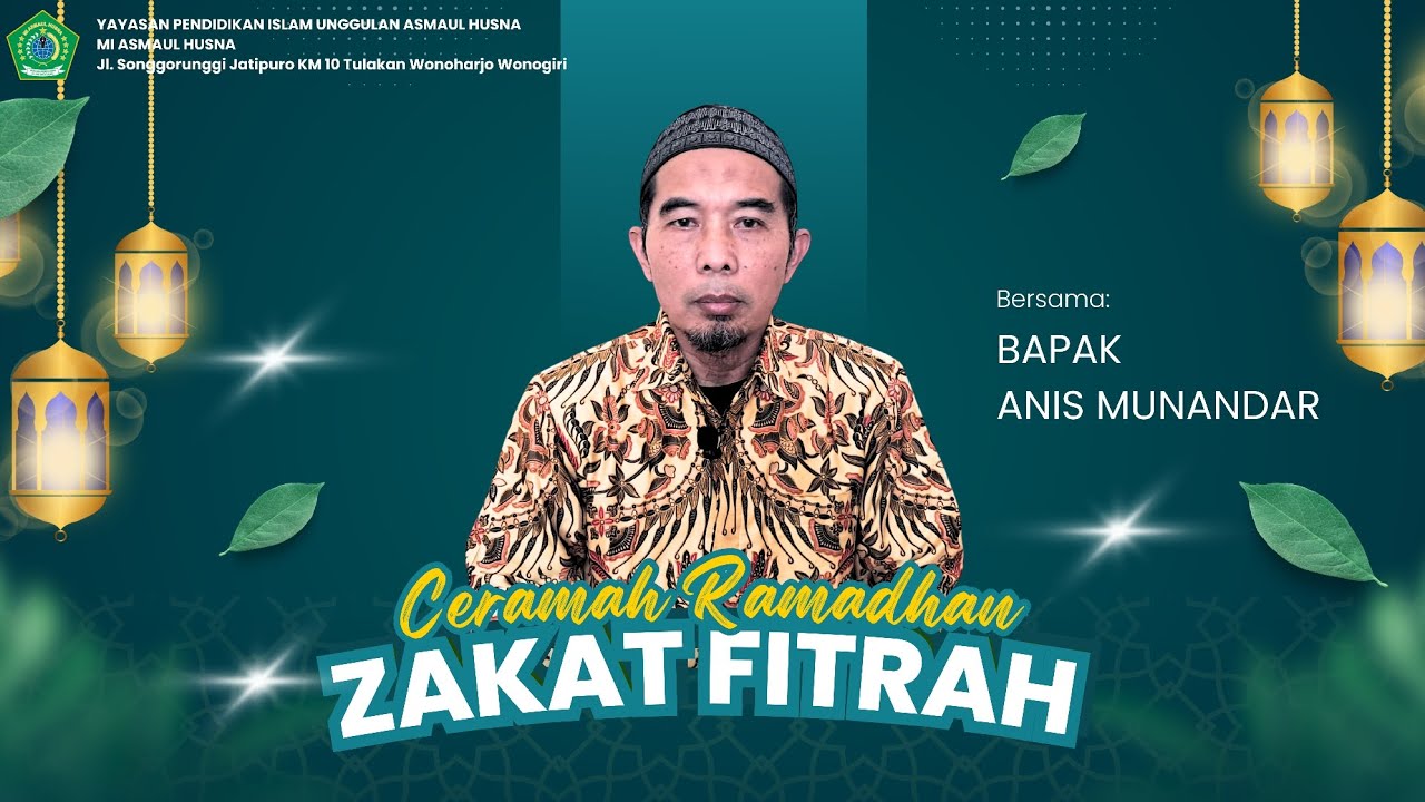 SERIES RAMADHAN 1447 H - CERAMAH (Tema : Zakat Fitrah)