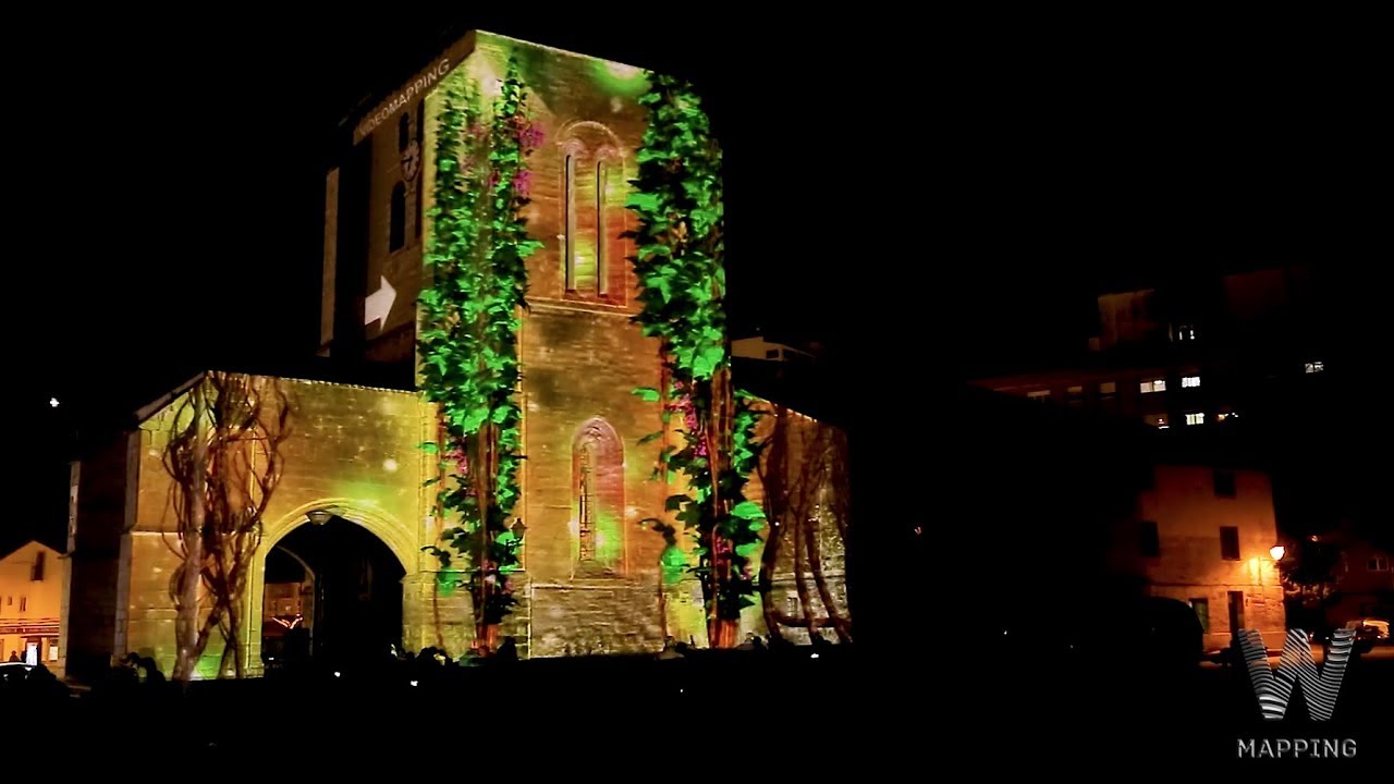 VIDEOMAPPING NAVIDE&Ntilde;O en la REAL ANTIGUA de GAMONAL - por W MAPPING