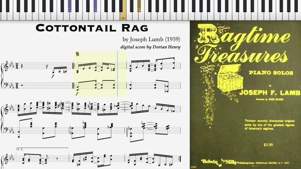 Cottontail Rag by Joseph Lamb (1959, Ragtime piano)