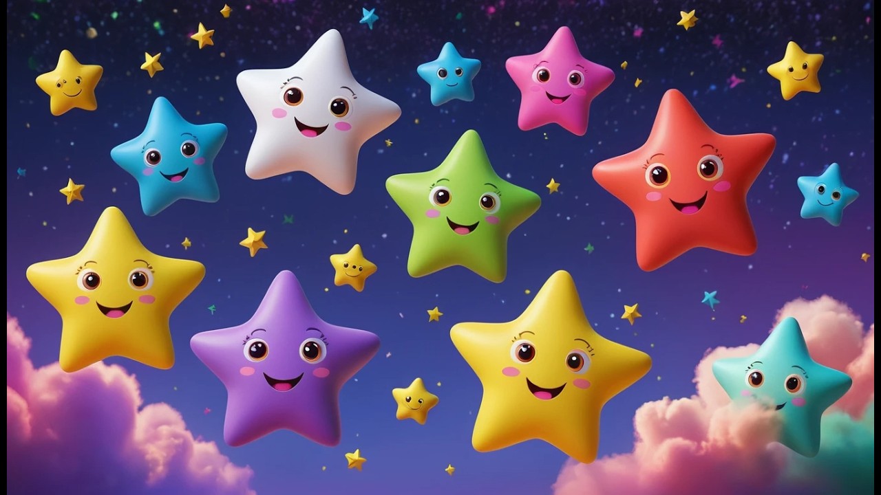 Six Little Toy Stars Shine Shine Shine | Bedtime Counting & Lullaby Song