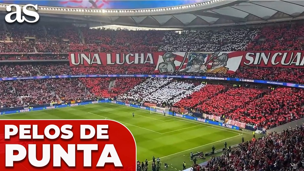 HIMNO del ATLÉTICO de MADRID antes de ENFRENTARSE al BRUJAS en CHAMPIONS LEAGUE