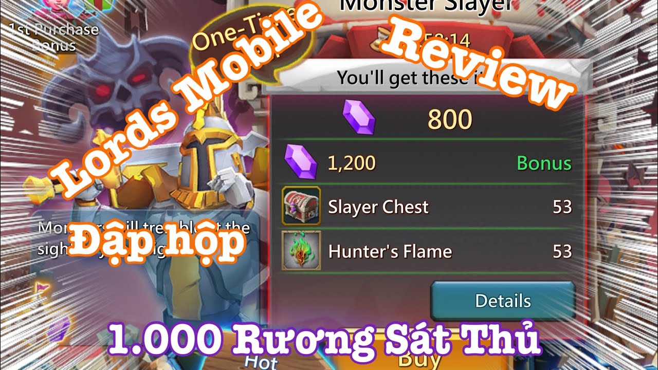 Đập hộp 1.000 Rương Sát Thủ - Lords Mobile