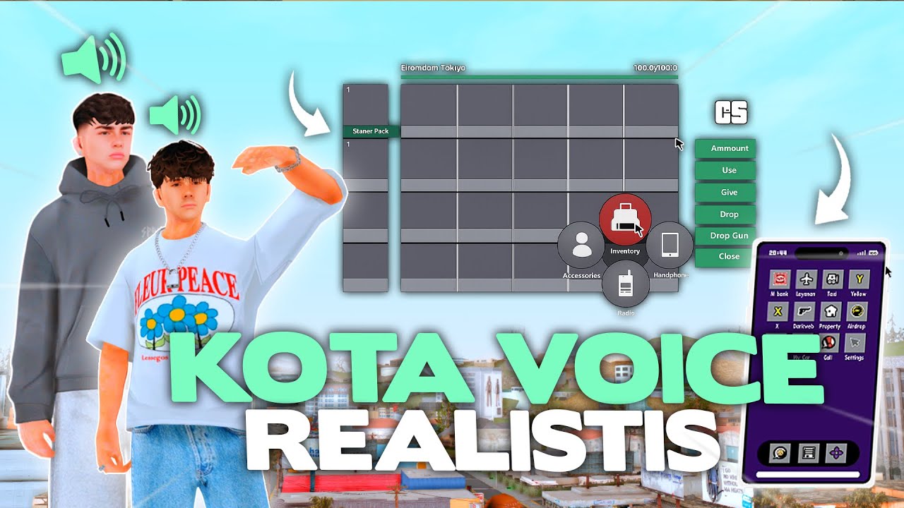 KOTA VOICE TERBAIK FITUR SANGAT REALISTIS !! REVIEW SERVER GTA SAMP