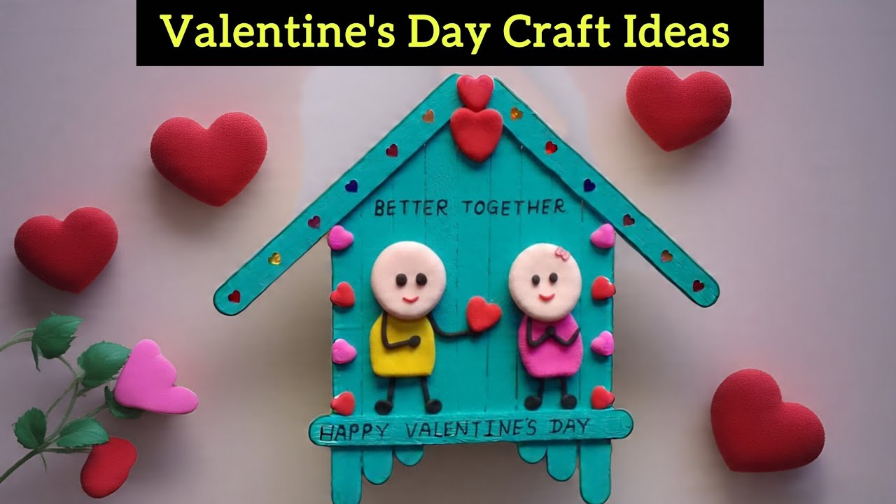 DIY Valentine's Day Craft Ideas | Couple Craft Idea With Soft Clay | Happy Valentine's Day 💕