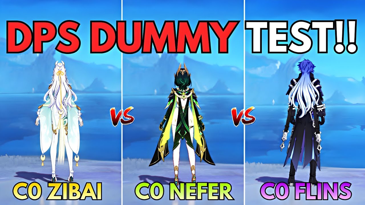 Is Zibai Better than Flins & Nefer? DPS Dummy Test! Genshin Impact