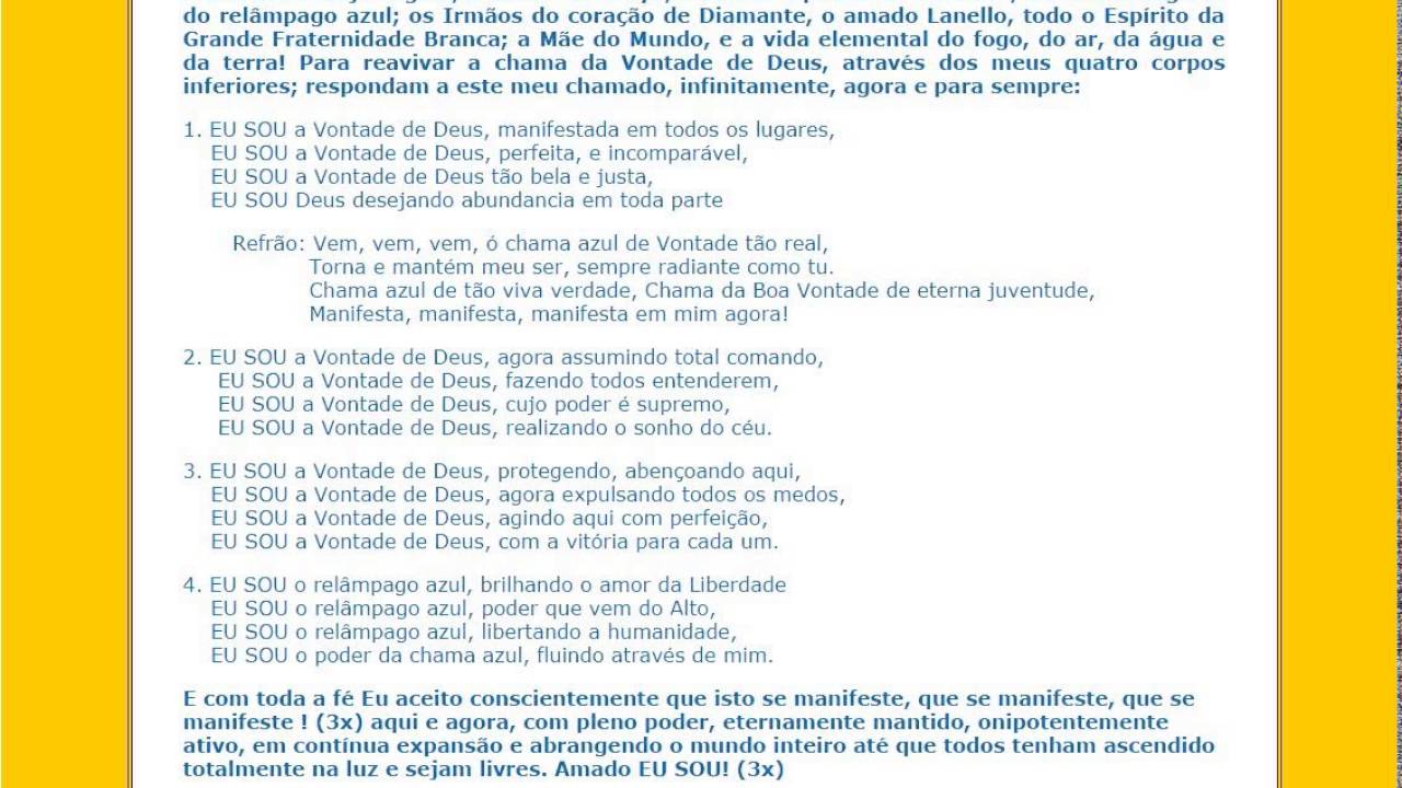 029 - Decreto EU SOU a Vontade de Deus