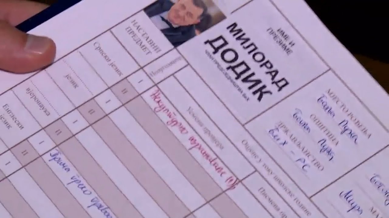 Pogledajte ocjene Milorada Dodika u školskom dnevniku Draška Stanivukovića