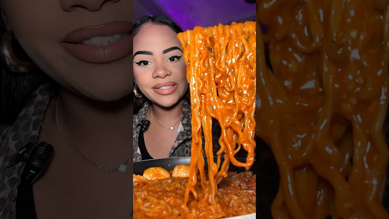 cheesy ramen + gooey eggs