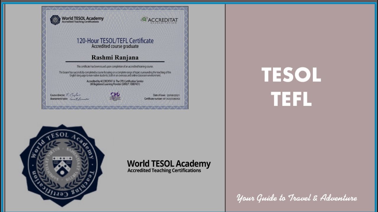 120 Hrs TESOL/TEFL COURSE | World TESOL Academy | Explained in Hindi with English Subtitles