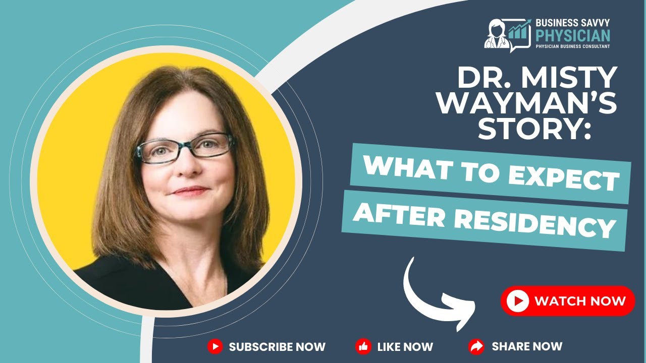 Dr. Misty Wayman's story of what to expect after residency - Residency things