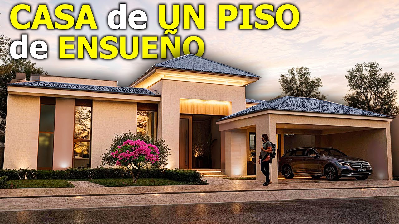 CASA estilo NEO CLÁSICA con IMPACTANTE INTERIOR