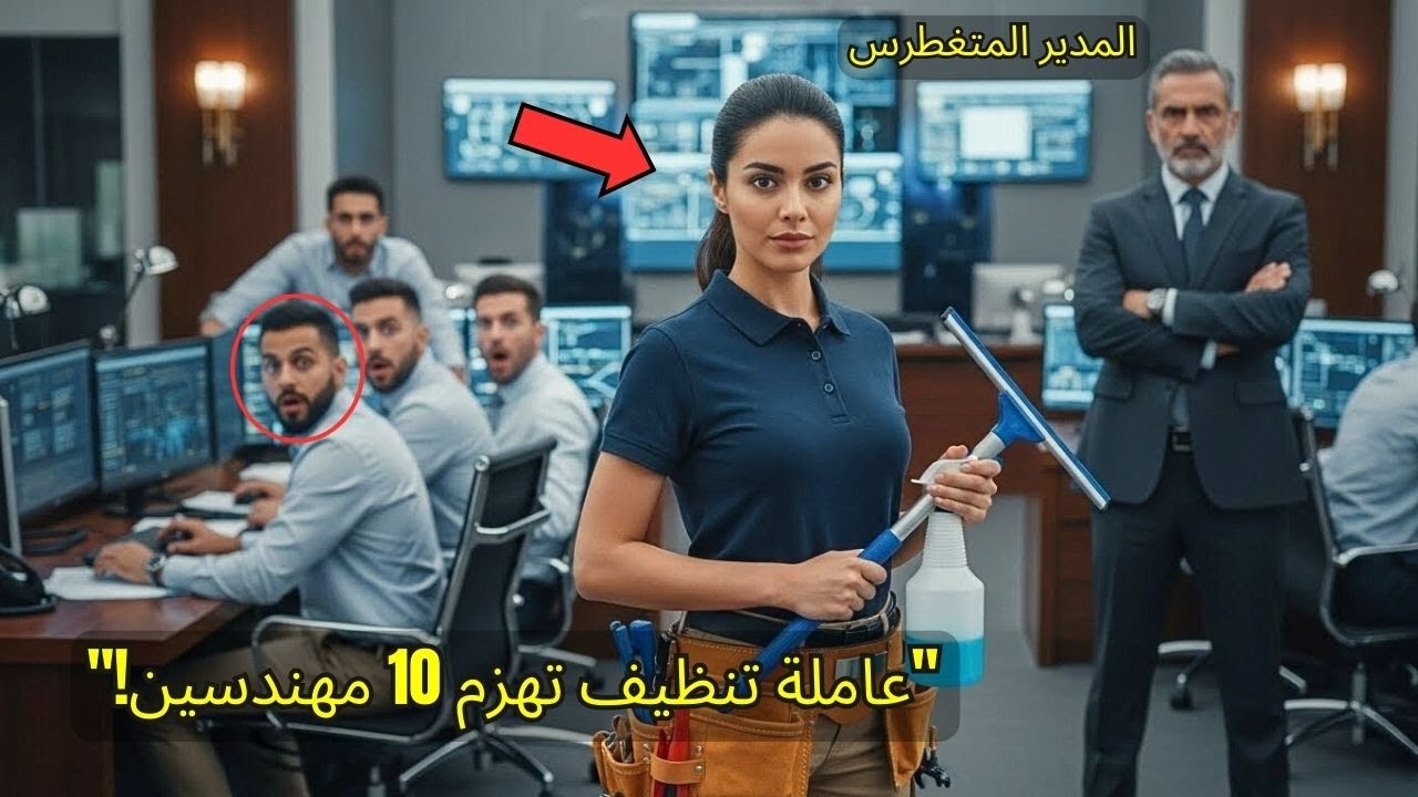 عاملة تنظيف تحلّ ما عجز عنه 10 مهندسين… فأسقطت رئيسهم المتغطرس! الصدمة كانت للجميع!