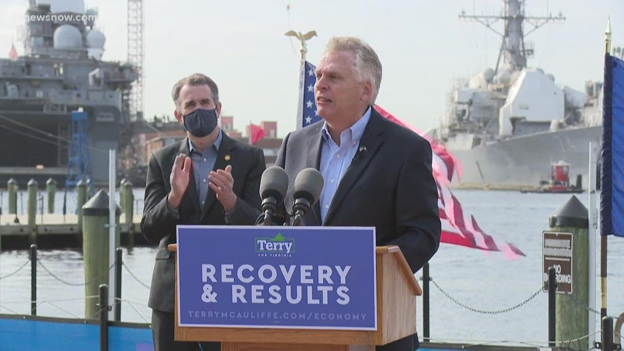 Gov. Ralph Northam endorses Democratic candidate Terry McAuliffe for governor's race