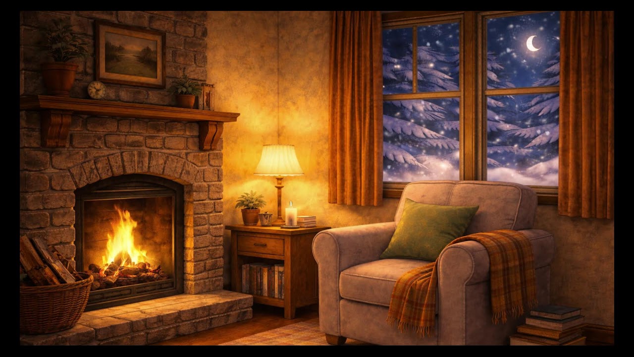 Calm Winter Night Atmosphere for Studying & Writing