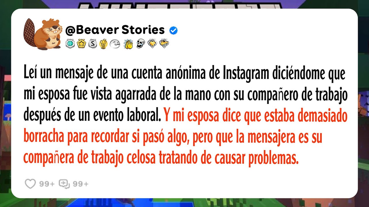 Leí un mensaje de una cuenta anónima de Instagram diciéndome que mi esposa fue vista agarrada de ...