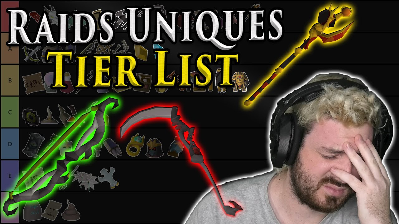 Raids Unique's Tier List for Oldschool Runescape