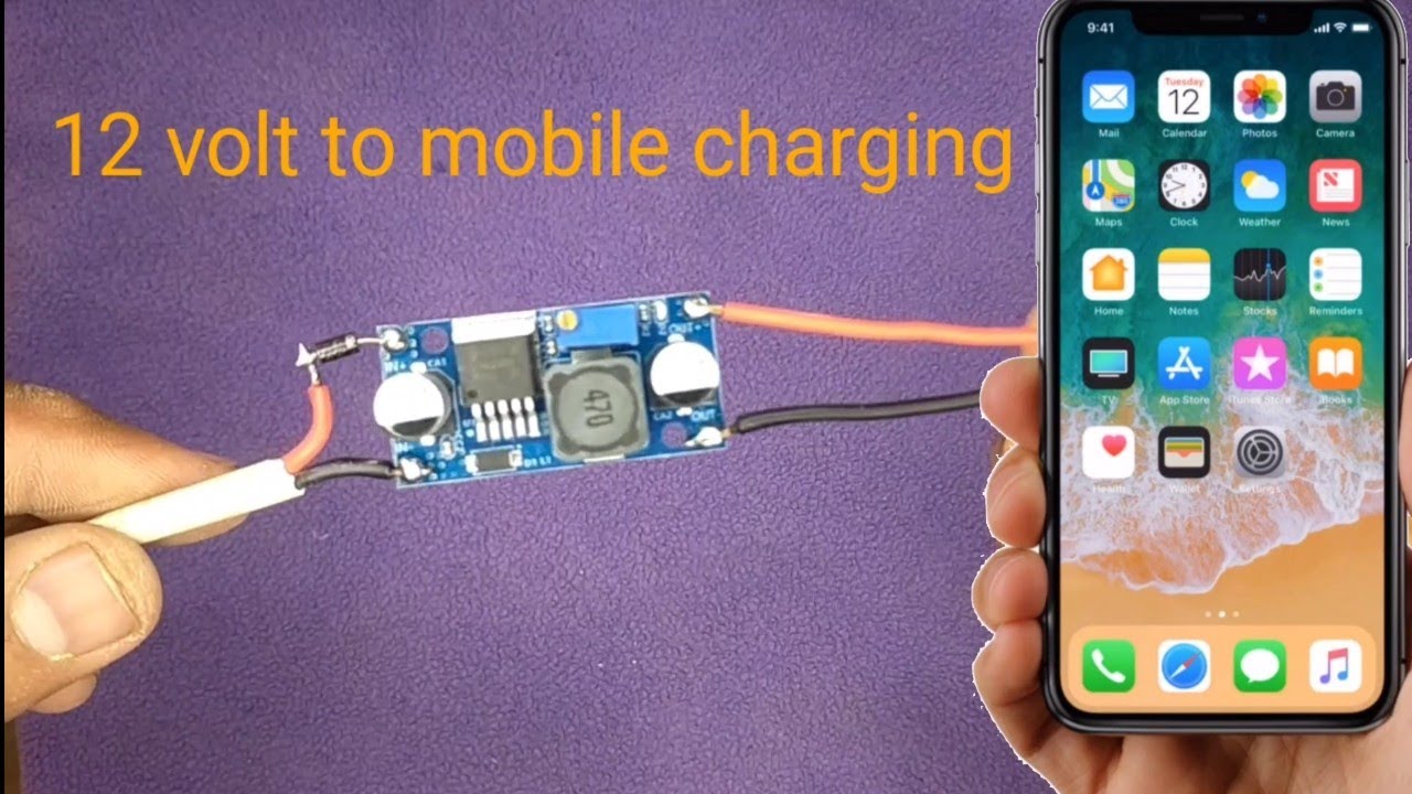 Mobile charging from 12v battery