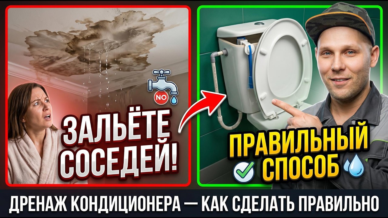 Отвод дренажа кондиционера в инсталяцию
