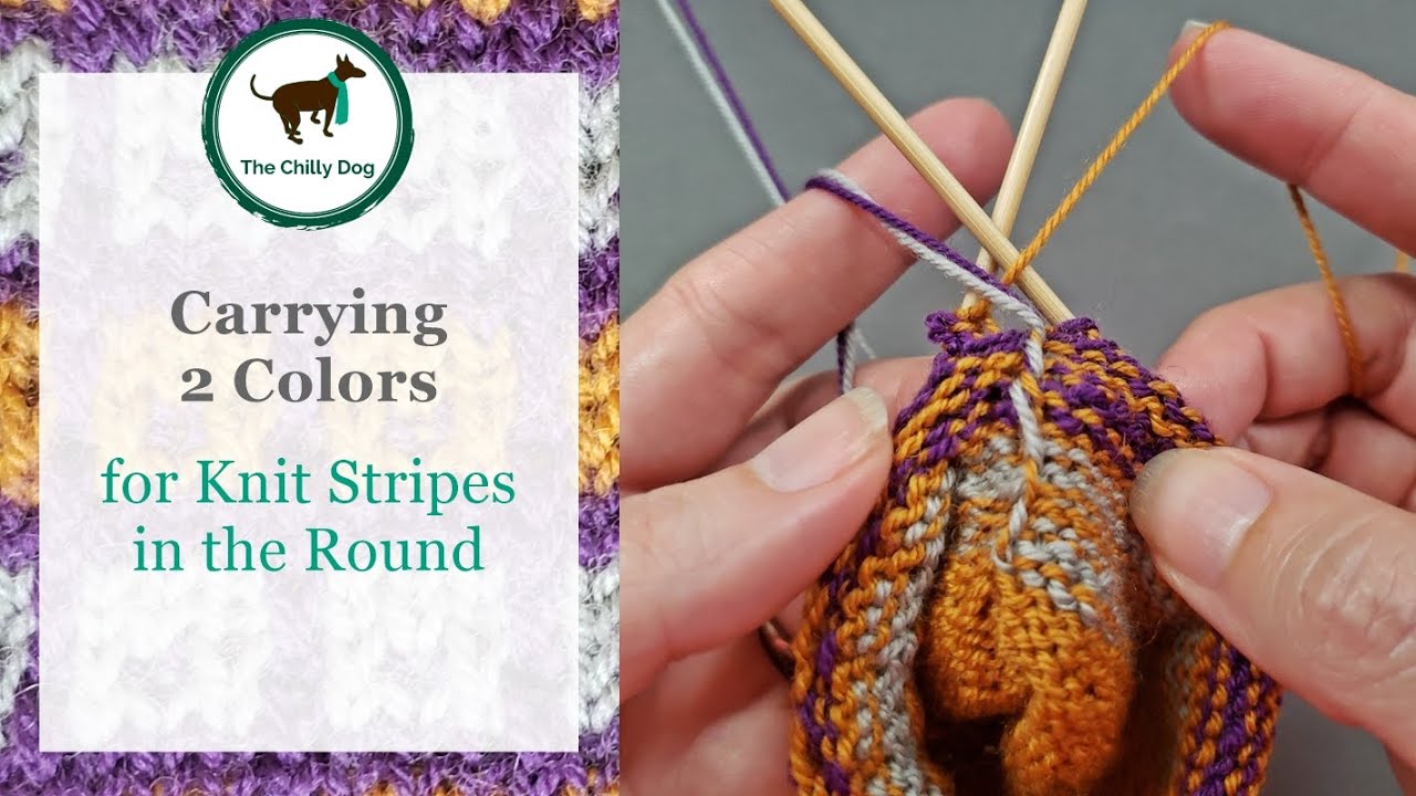 Carrying 2 Colors for Stripes in the Round