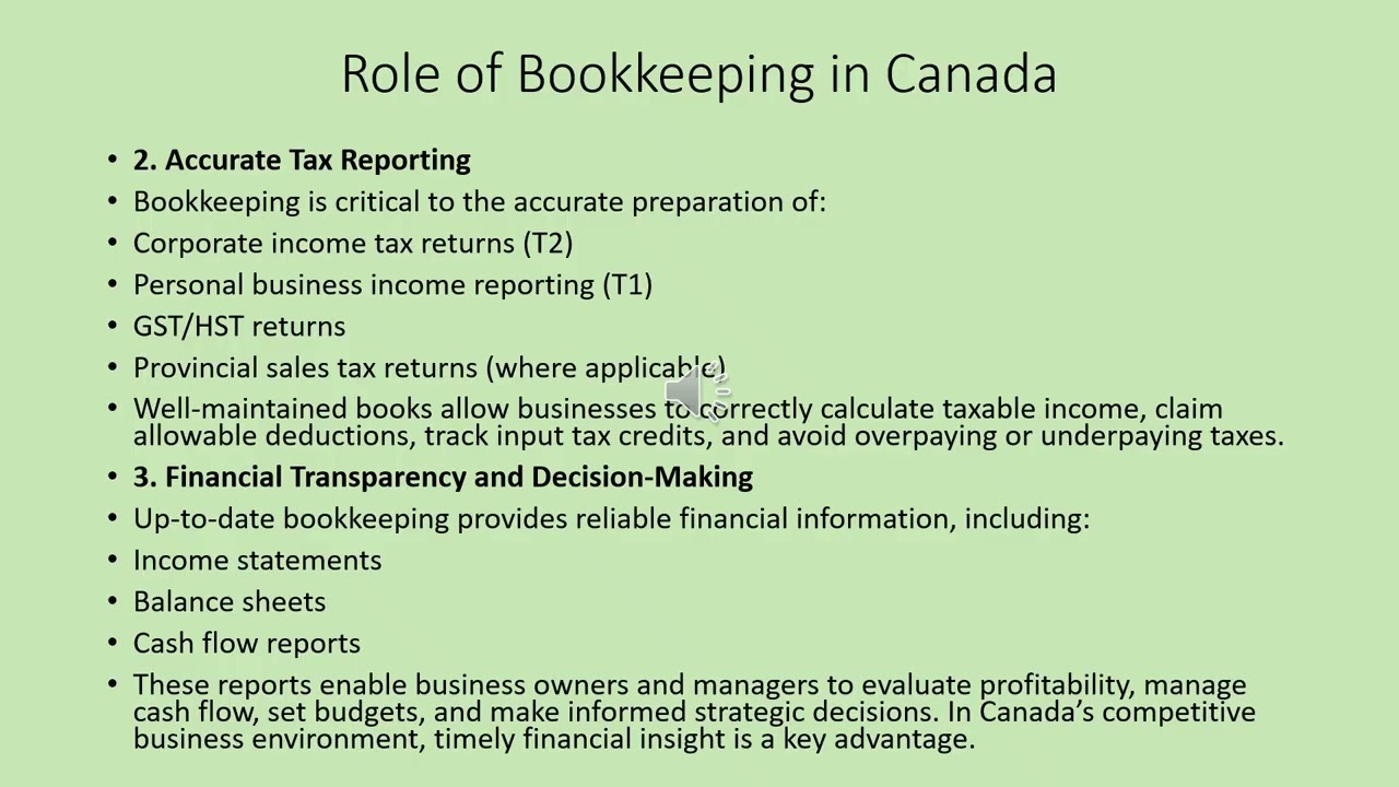 Canadian Bookkeeping Series Episode 1 The Role of Bookkeeping in Canada
