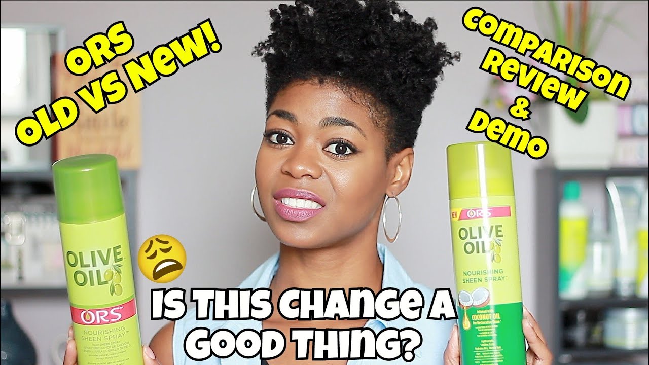 NEW! ORS Nourishing Sheen Spray w/Coconut Oil (Old vs. New Formula) - NaturalMe4C - 4C Hair