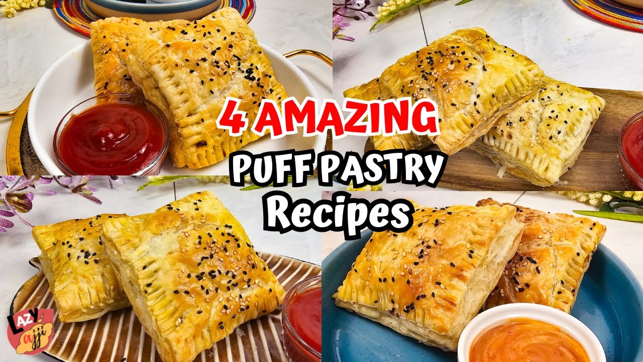 Puff Pastry Recipe | 4 Delicious Puff Pastry Filling Recipes | Puff Pastry Creations