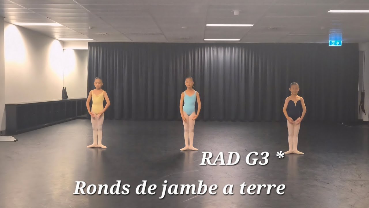 RAD Grade 3* Ronds de jambe a terre (C7) ❤️JMH Awards rehearsal  @royalacademydance 