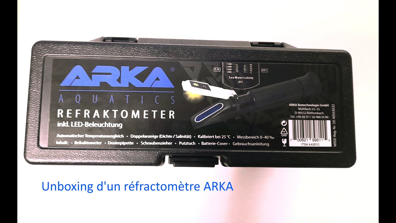test et unboxing d'un refractometre arka aquarium marin #6